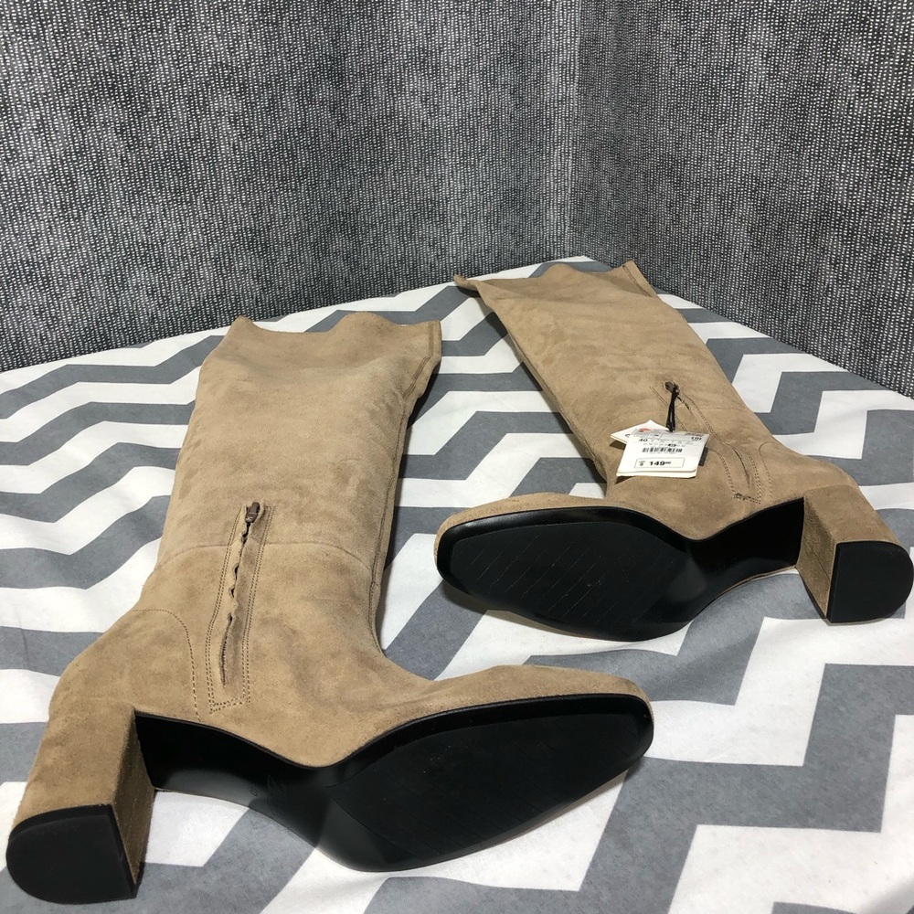 NWT ZARA Knee High Suede Boots - Picture 16 of 16